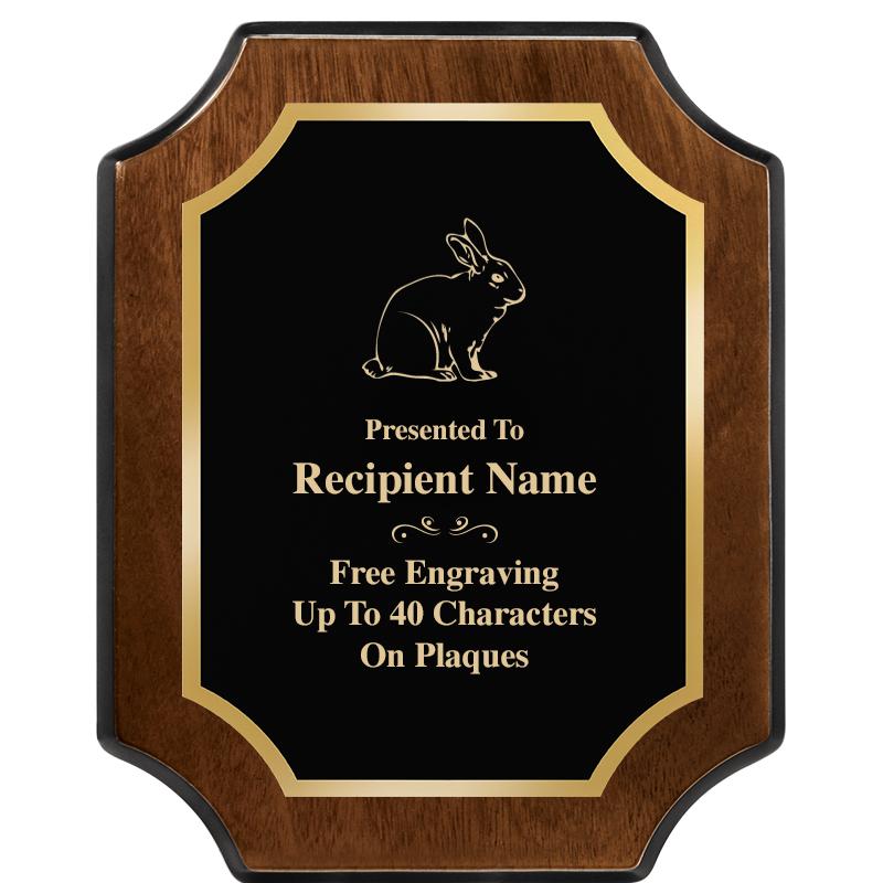 8X10 WALNUT FINISH SCALLOP PLQ