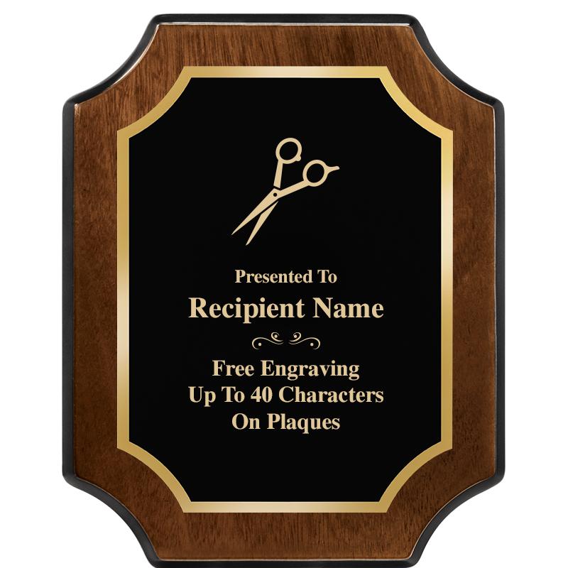 8X10 WALNUT FINISH SCALLOP PLQ