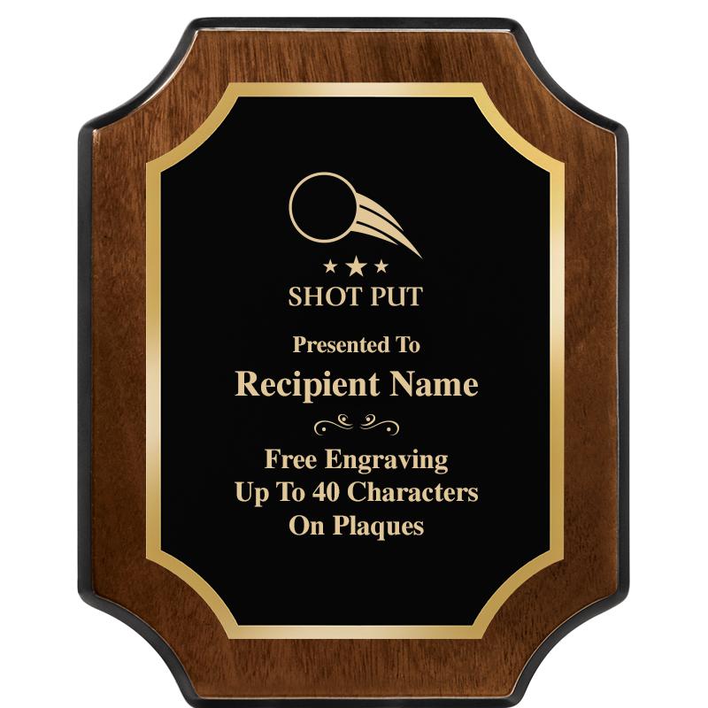 8X10 WALNUT FINISH SCALLOP PLQ