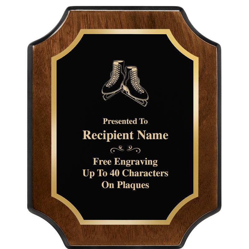 8X10 WALNUT FINISH SCALLOP PLQ