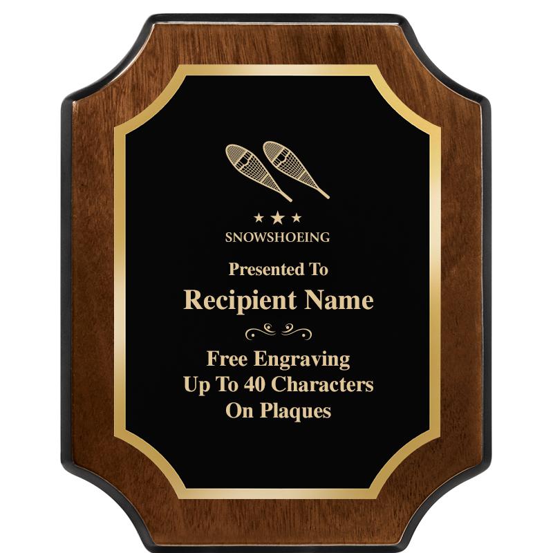 8X10 WALNUT FINISH SCALLOP PLQ