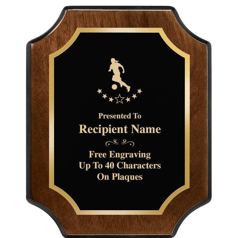 8X10 WALNUT FINISH SCALLOP PLQ