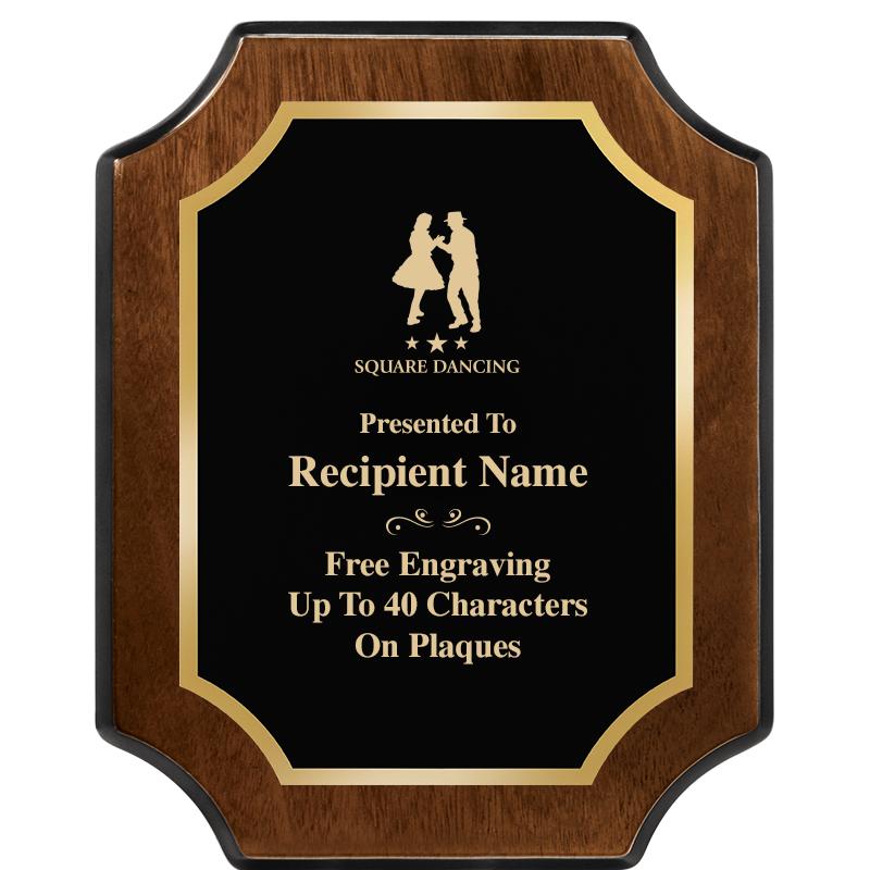 8X10 WALNUT FINISH SCALLOP PLQ