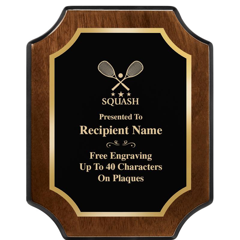 8X10 WALNUT FINISH SCALLOP PLQ