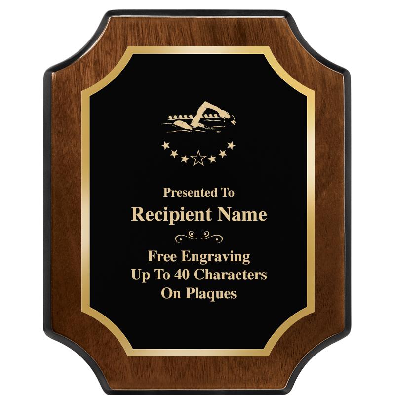 8X10 WALNUT FINISH SCALLOP PLQ