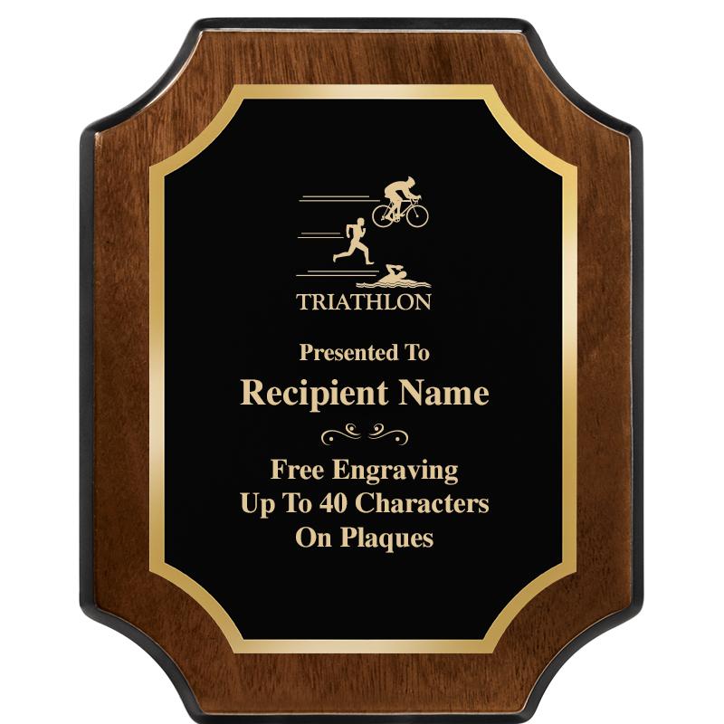 8X10 WALNUT FINISH SCALLOP PLQ