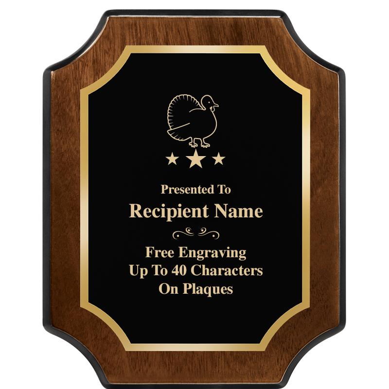 8X10 WALNUT FINISH SCALLOP PLQ