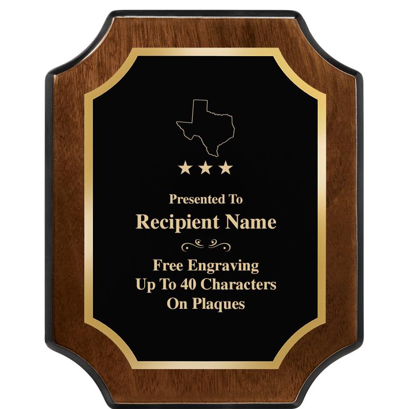 8X10 WALNUT FINISH SCALLOP PLQ