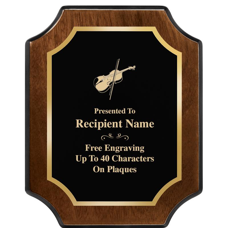 8X10 WALNUT FINISH SCALLOP PLQ