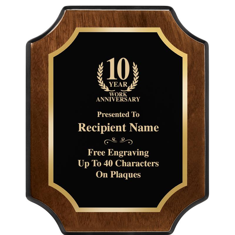 8X10 WALNUT FINISH SCALLOP PLQ