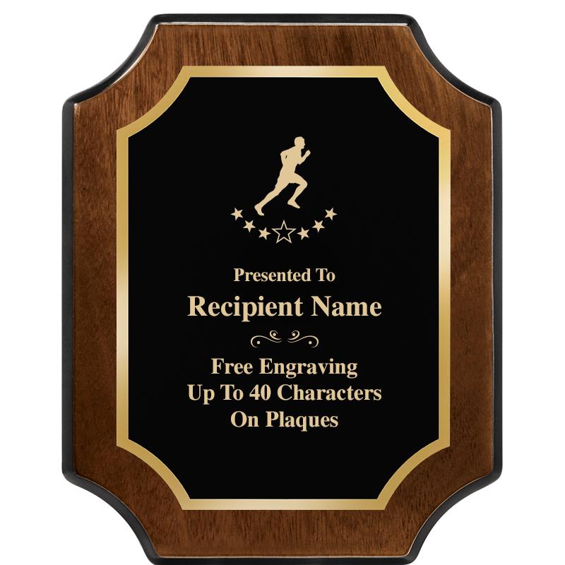 8X10 WALNUT FINISH SCALLOP PLQ