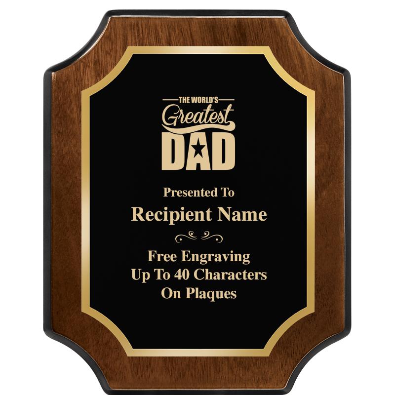 8X10 WALNUT FINISH SCALLOP PLQ