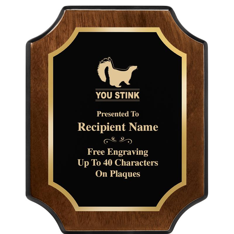 8X10 WALNUT FINISH SCALLOP PLQ