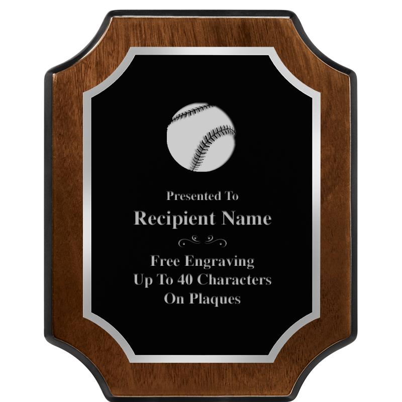 8X10 WALNUT FNSH SCALLOP SV PL