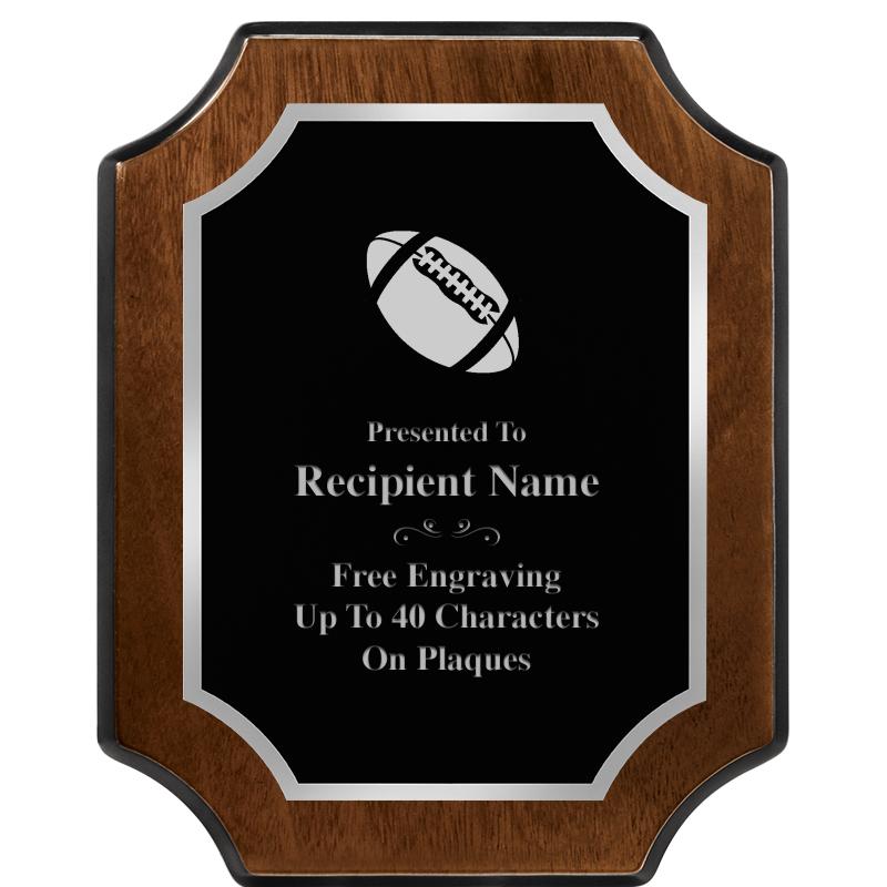 8X10 WALNUT FNSH SCALLOP SV PL