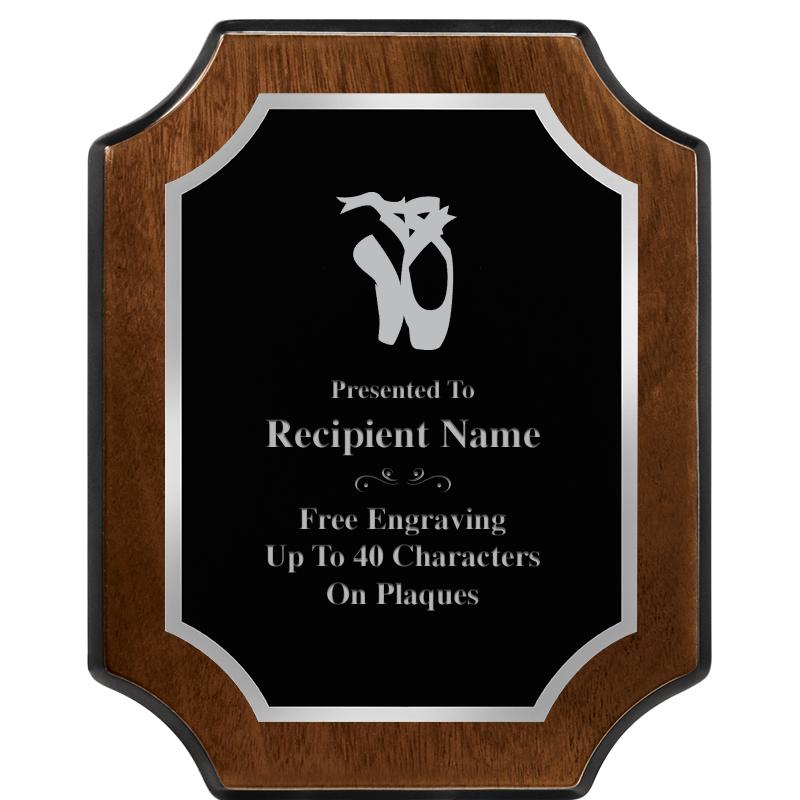 8X10 WALNUT FNSH SCALLOP SV PL