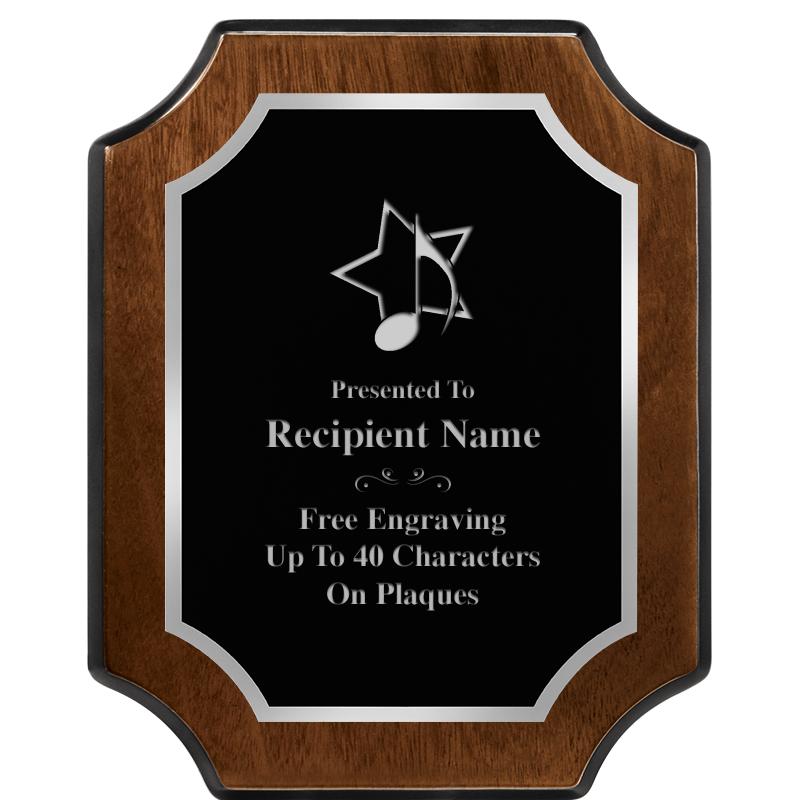 8X10 WALNUT FNSH SCALLOP SV PL