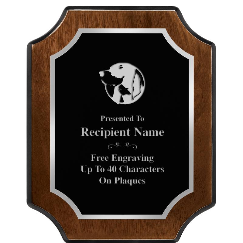 8X10 WALNUT FNSH SCALLOP SV PL