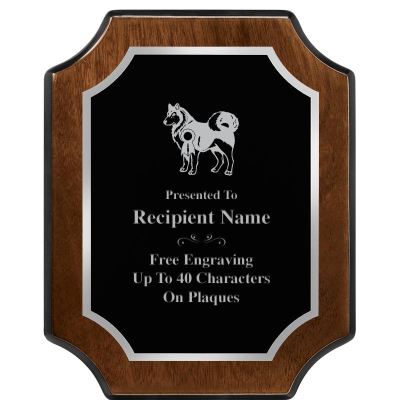 8X10 WALNUT FNSH SCALLOP SV PL