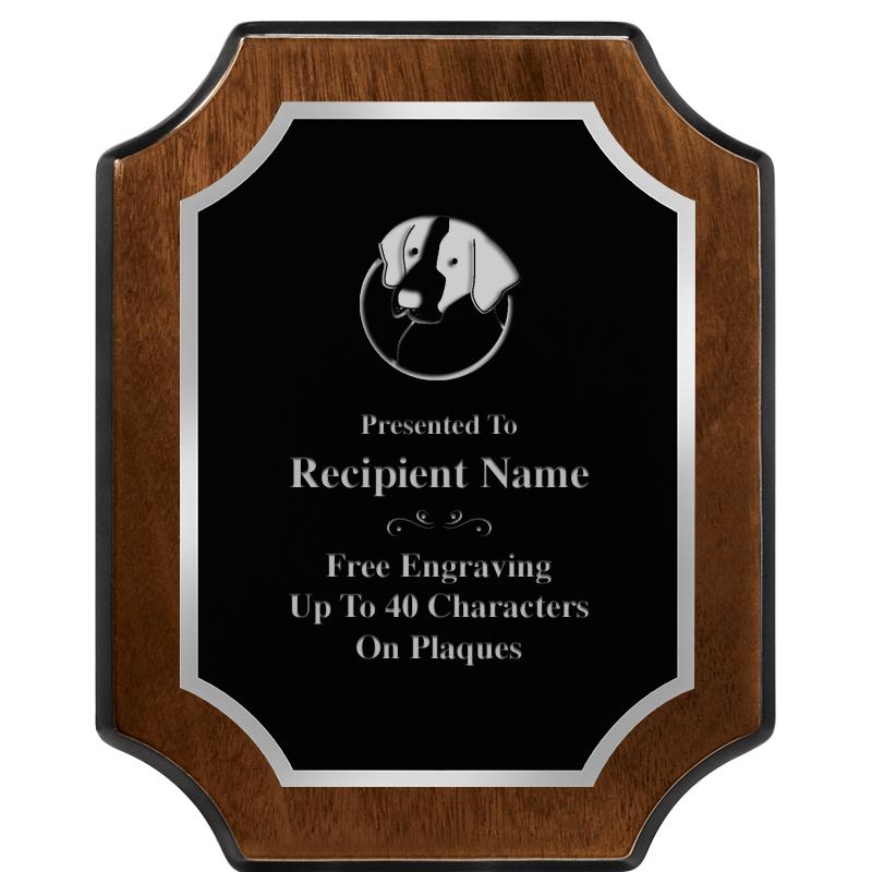 8X10 WALNUT FNSH SCALLOP SV PL