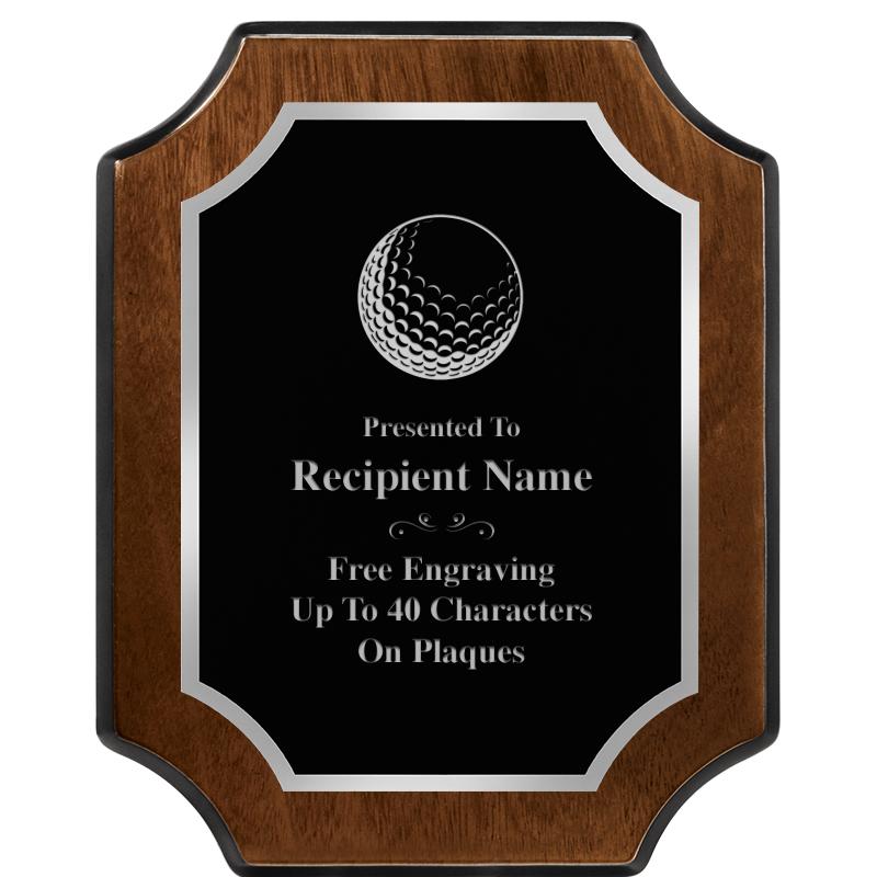 8X10 WALNUT FNSH SCALLOP SV PL