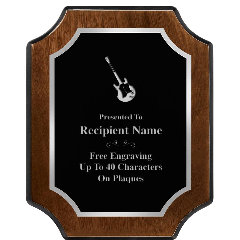 8X10 WALNUT FNSH SCALLOP SV PL