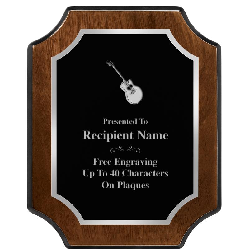 8X10 WALNUT FNSH SCALLOP SV PL