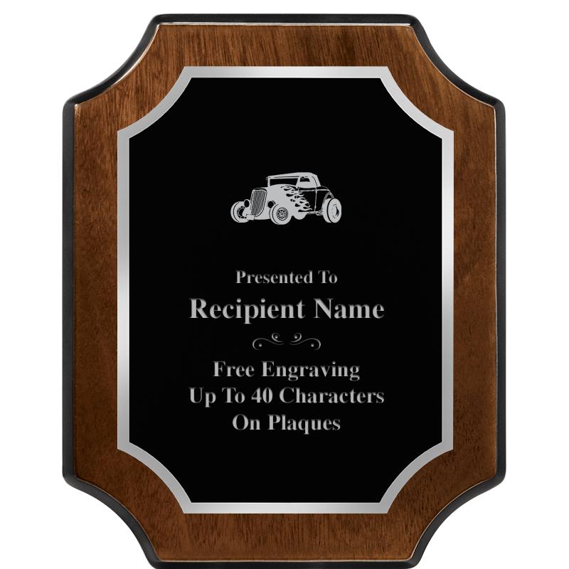 8X10 WALNUT FNSH SCALLOP SV PL