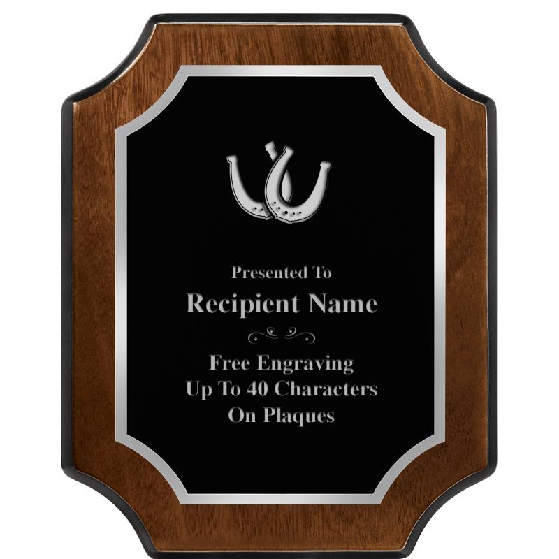 8X10 WALNUT FNSH SCALLOP SV PL