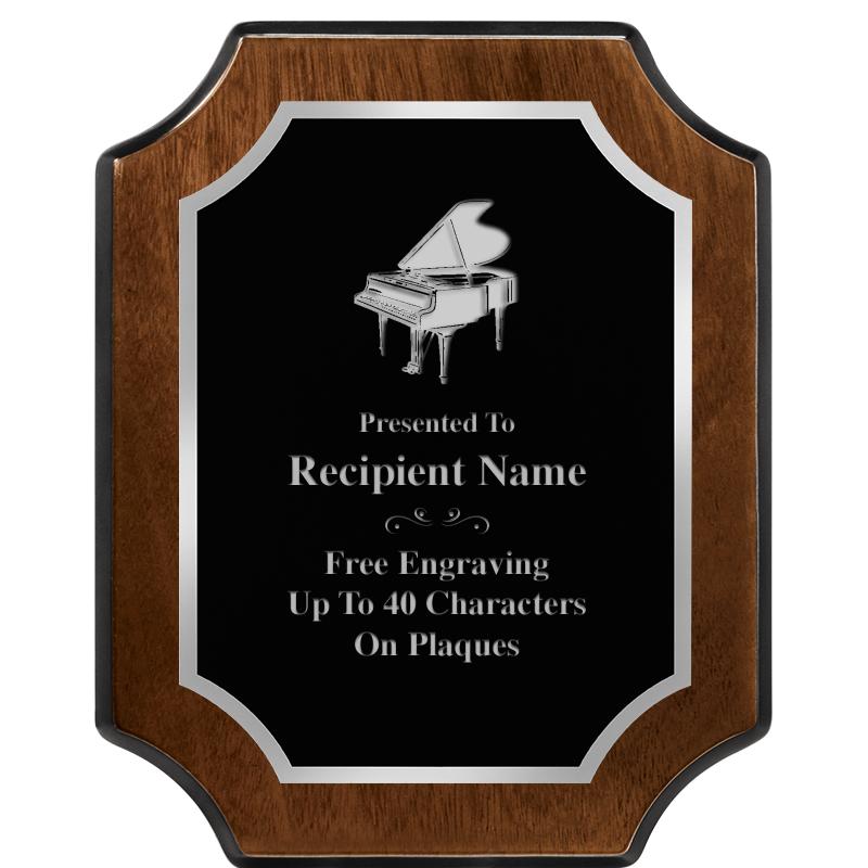 8X10 WALNUT FNSH SCALLOP SV PL