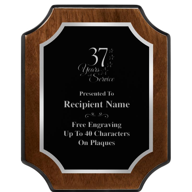 8X10 WALNUT FNSH SCALLOP SV PL