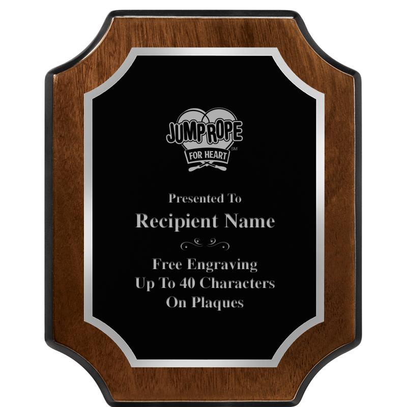 8X10 WALNUT FNSH SCALLOP SV PL