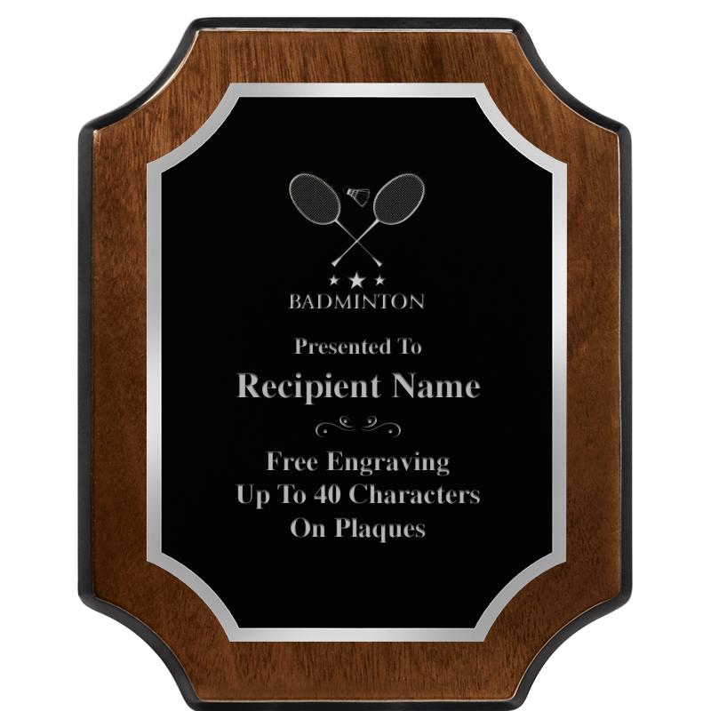 8X10 WALNUT FNSH SCALLOP SV PL