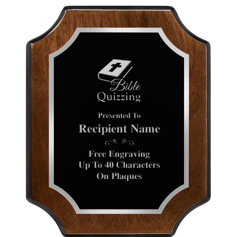 8X10 WALNUT FNSH SCALLOP SV PL