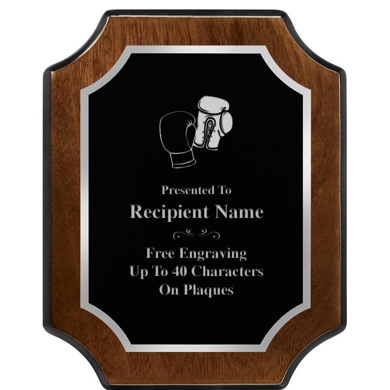 8X10 WALNUT FNSH SCALLOP SV PL