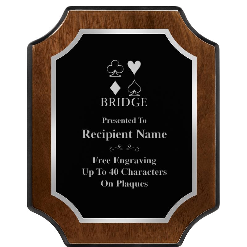 8X10 WALNUT FNSH SCALLOP SV PL