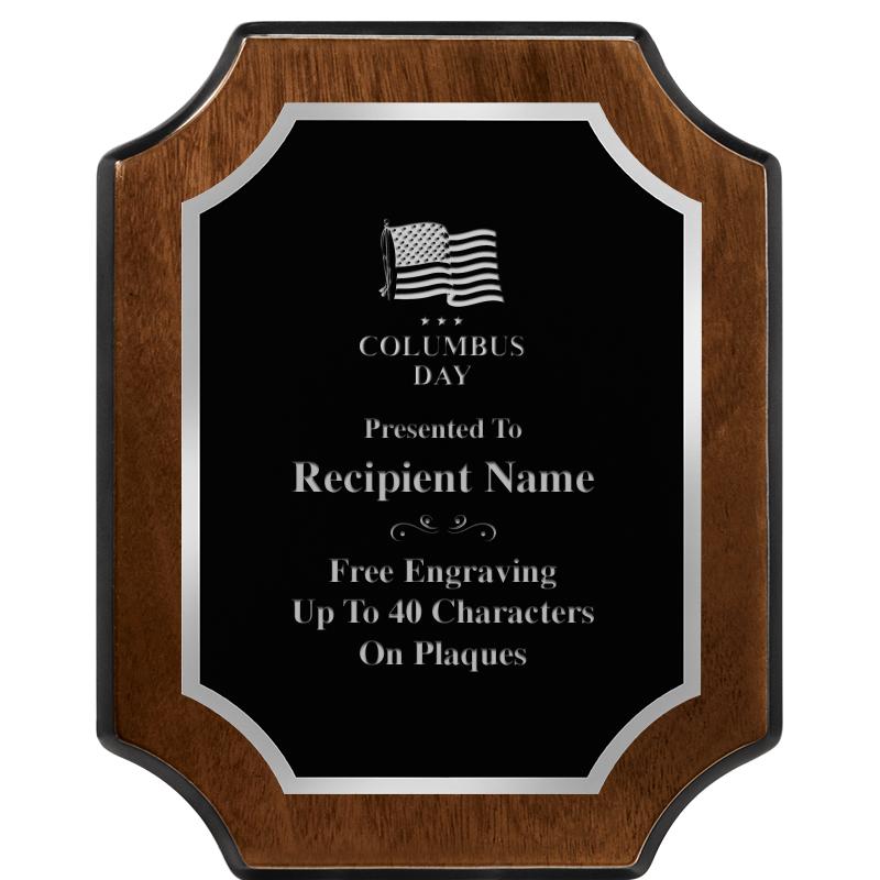 8X10 WALNUT FNSH SCALLOP SV PL