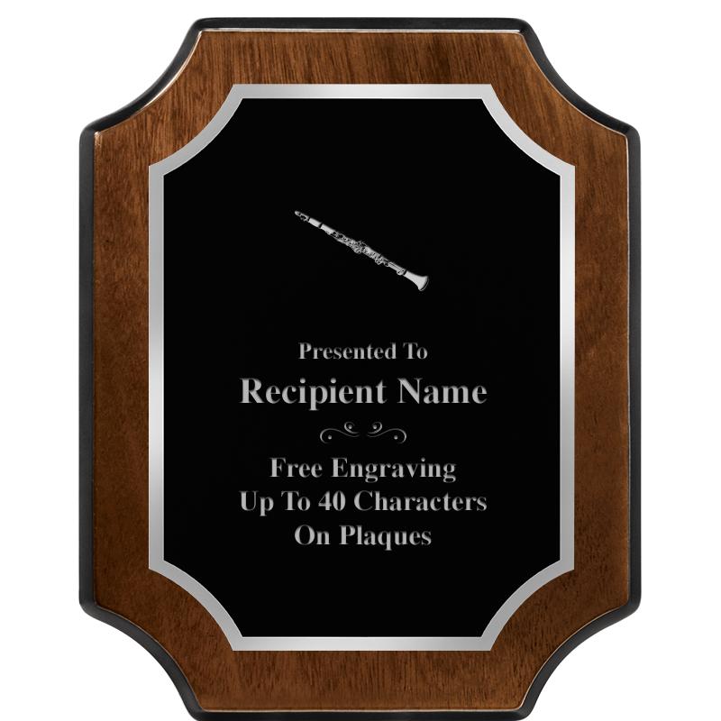 8X10 WALNUT FNSH SCALLOP SV PL