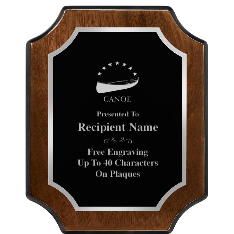 8X10 WALNUT FNSH SCALLOP SV PL