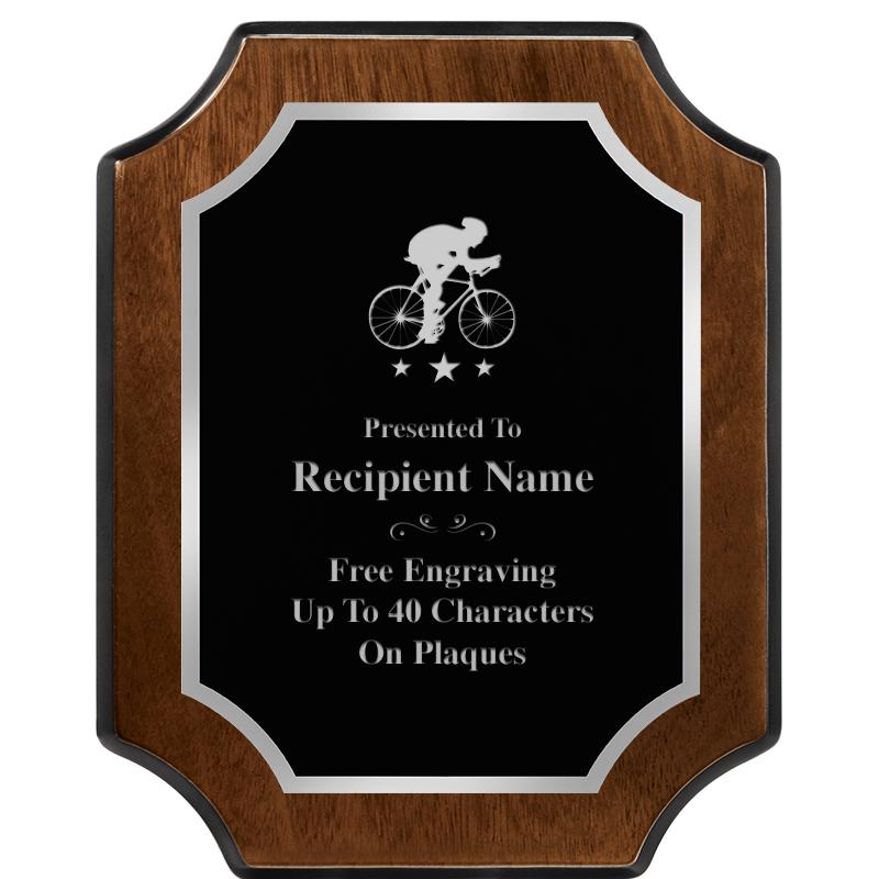 8X10 WALNUT FNSH SCALLOP SV PL