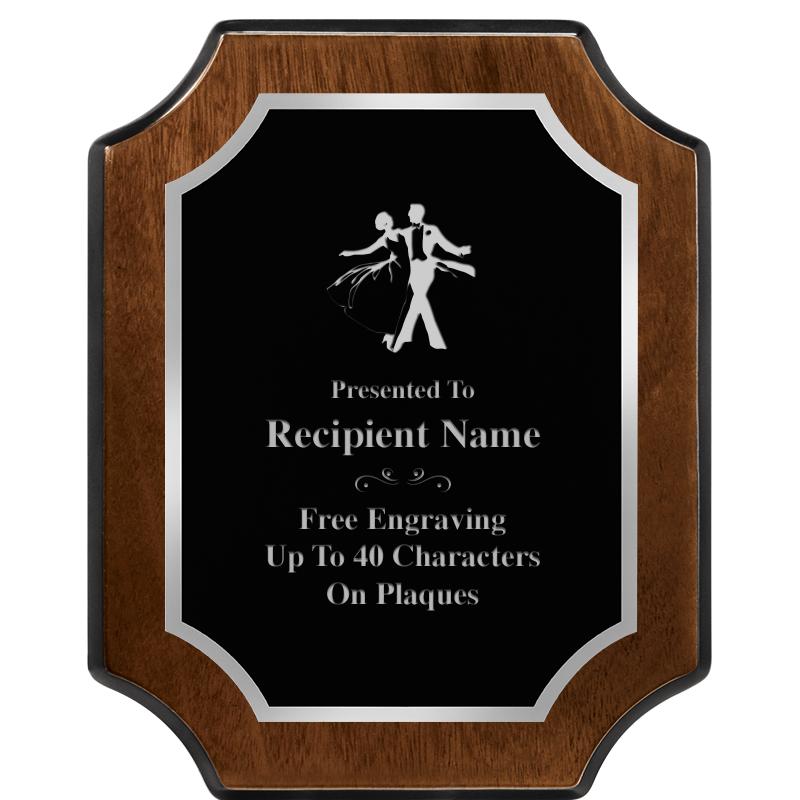 8X10 WALNUT FNSH SCALLOP SV PL