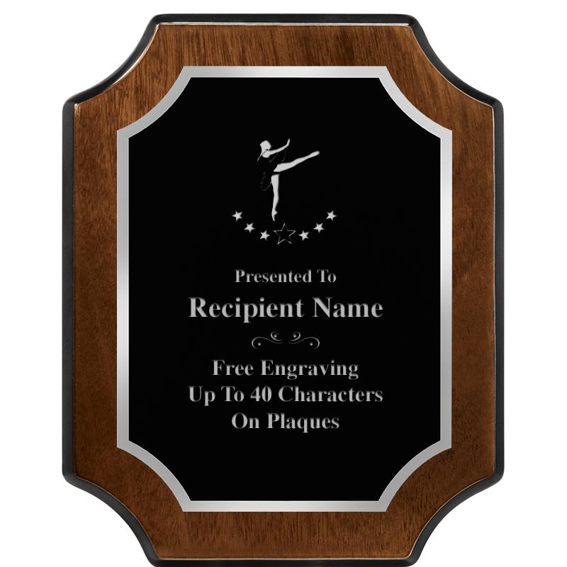 8X10 WALNUT FNSH SCALLOP SV PL