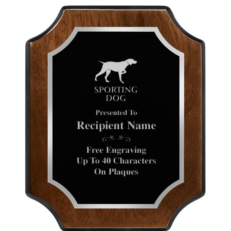 8X10 WALNUT FNSH SCALLOP SV PL