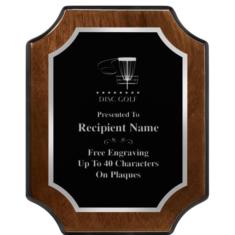 8X10 WALNUT FNSH SCALLOP SV PL