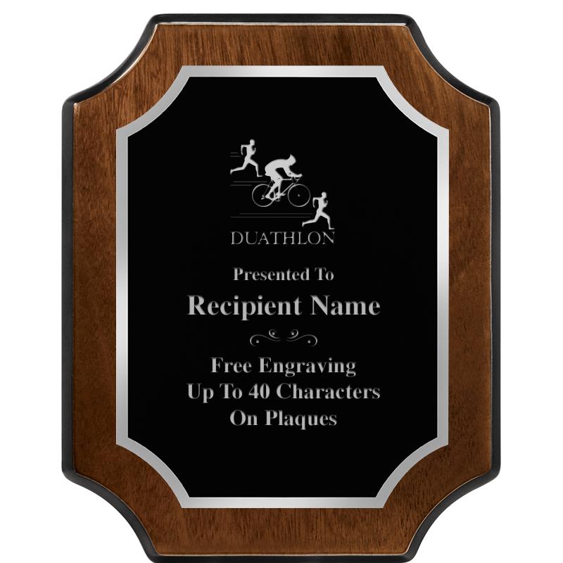 8X10 WALNUT FNSH SCALLOP SV PL