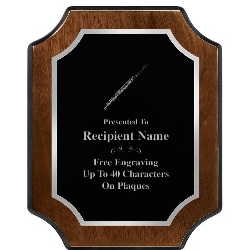 8X10 WALNUT FNSH SCALLOP SV PL