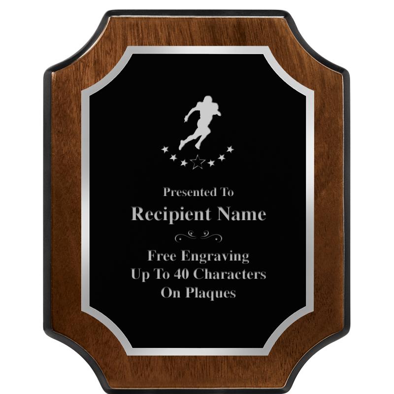 8X10 WALNUT FNSH SCALLOP SV PL