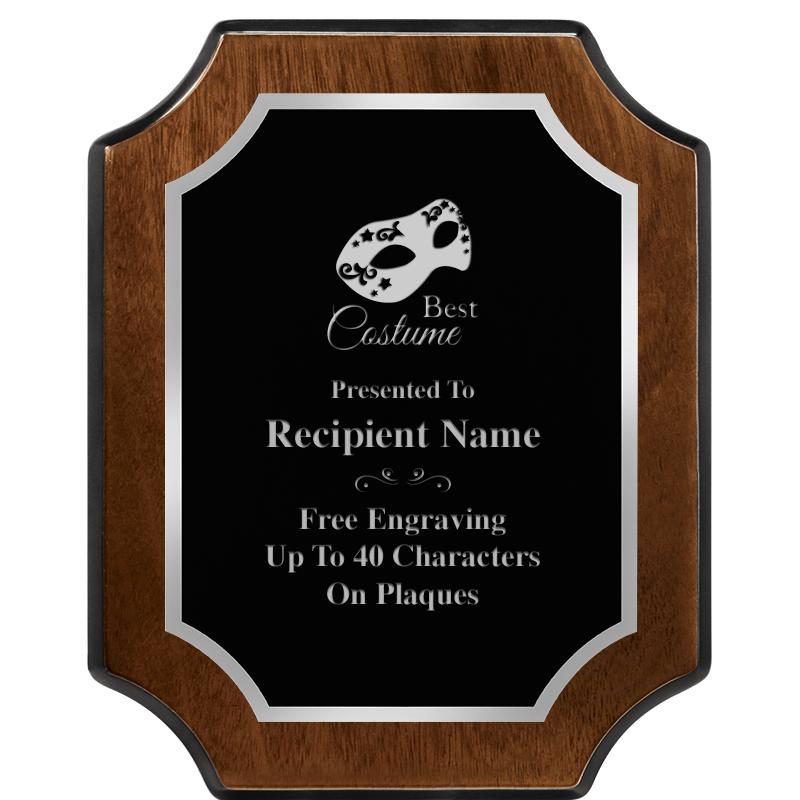 8X10 WALNUT FNSH SCALLOP SV PL