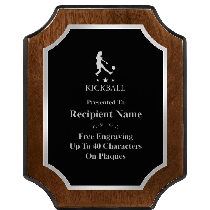 8X10 WALNUT FNSH SCALLOP SV PL