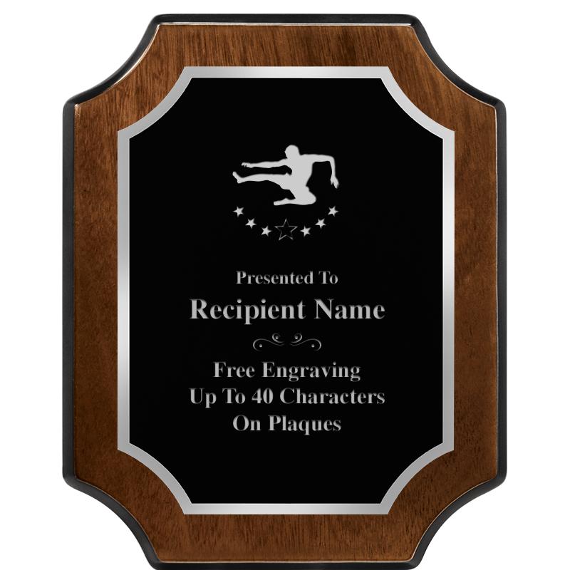 8X10 WALNUT FNSH SCALLOP SV PL